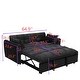 preview thumbnail 29 of 28, 64.96" Velvet Convertible Sofa Bed with Storage Pocket