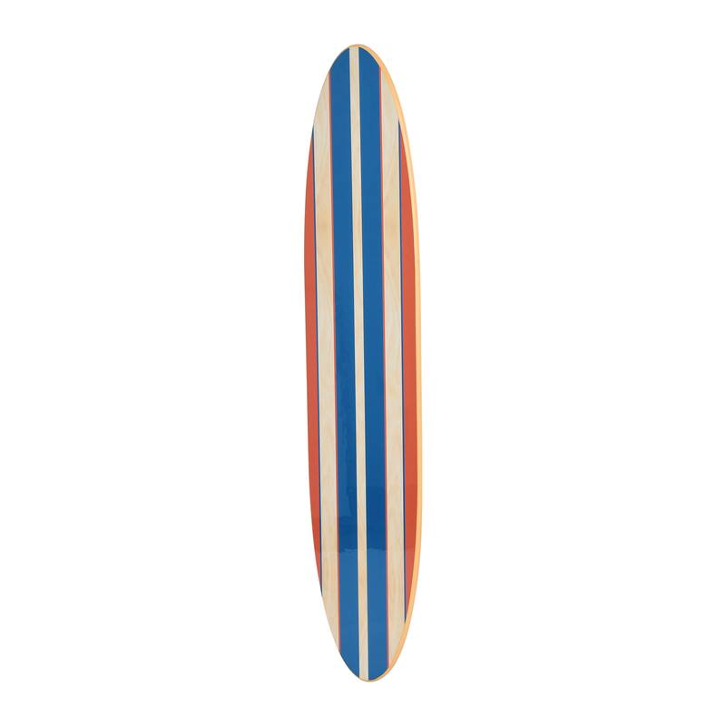 Lacquered Wood Surfboard Wall Décor (Hangs Vertical or Horizontal)