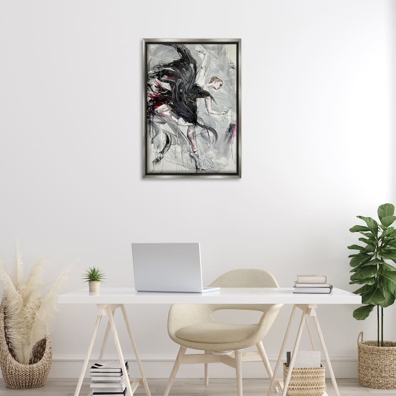Stupell Modern Elegance Dancer Framed Floater Canvas Wall Art Design By Lucille Lee