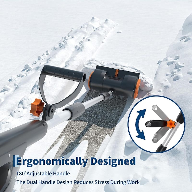 Cordless 12 inch Electric Snow Blower Corded, Snow Thrower for Walkways Deck - N/A