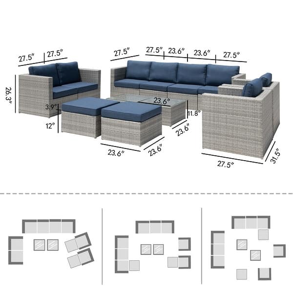 Corvus Trey 12piece Sectional Wicker Patio Sofa Set On Sale Bed