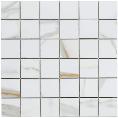 The Tile Life Chronos 2x2 White/ Gold Porcelain Floor, Wall & Backsplash Tile