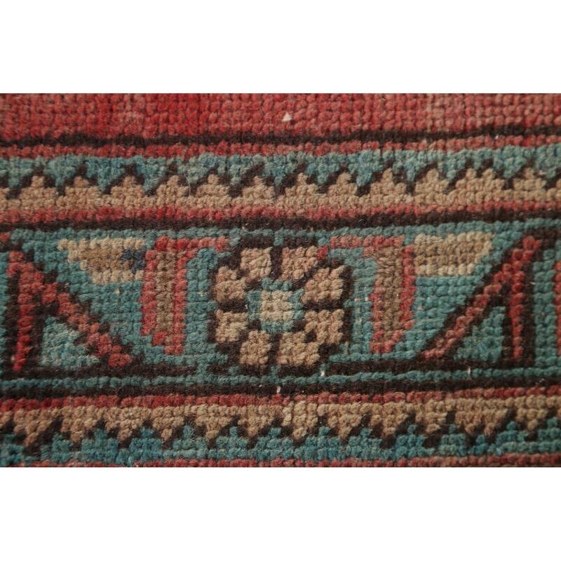 Geometric Tabriz Persian Vintage Rug Handmade Wool Carpet - 3'6"x 4'8"
