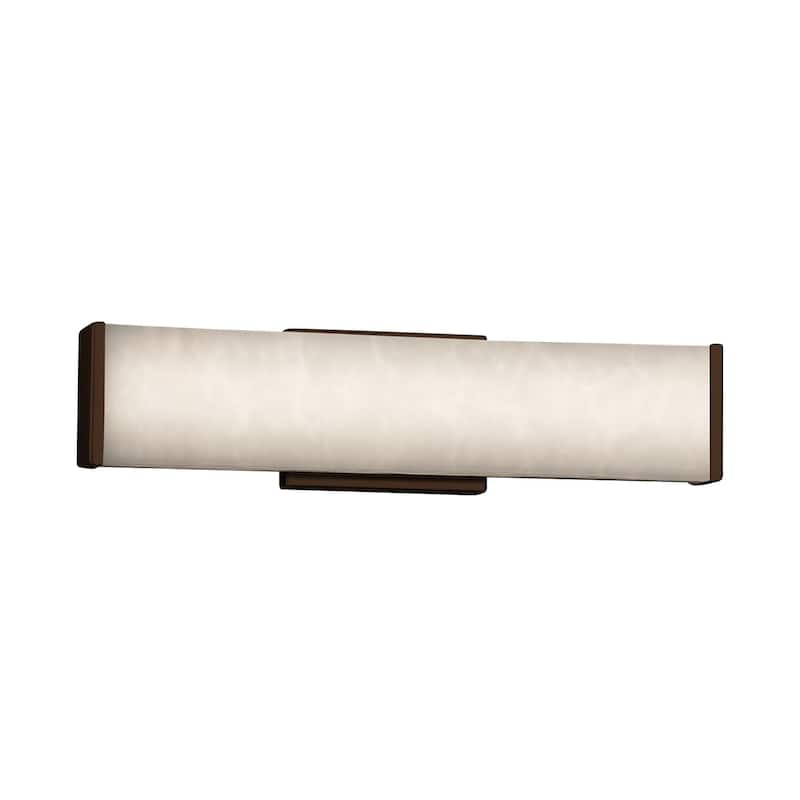 Justice Design Clouds Latitude 19-inch Dark Bronze ADA LED Wall/ Bath bar - Dark Bronze