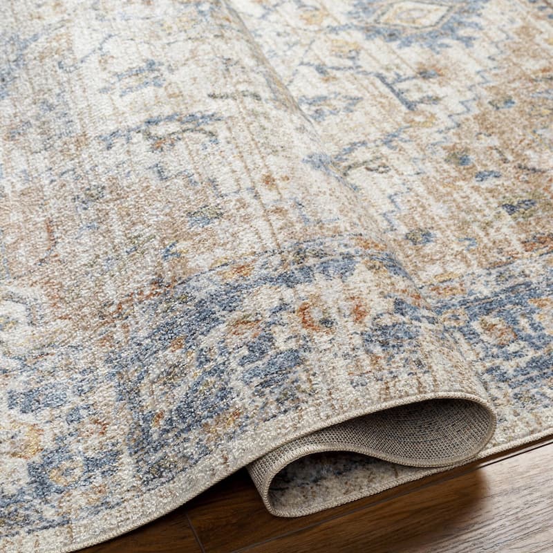 Livabliss Lillian Traditional Medallion Washable Area Rug