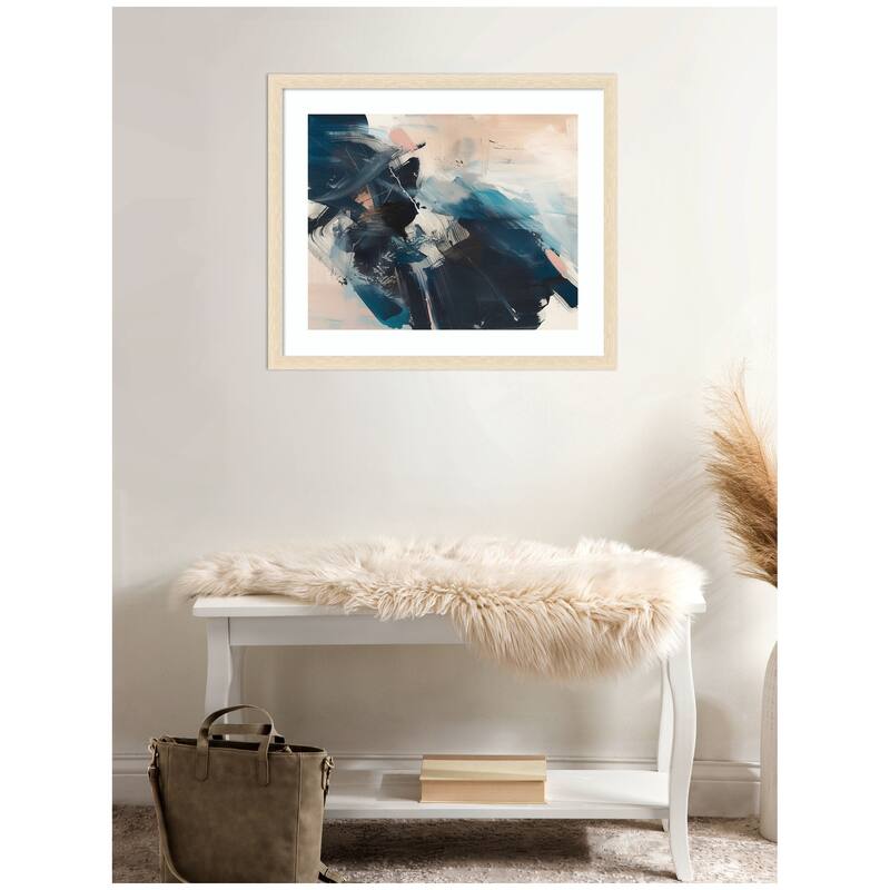 Kate and Laurel Framed Art Deep Blue Momentum II by Amy Lighthall
