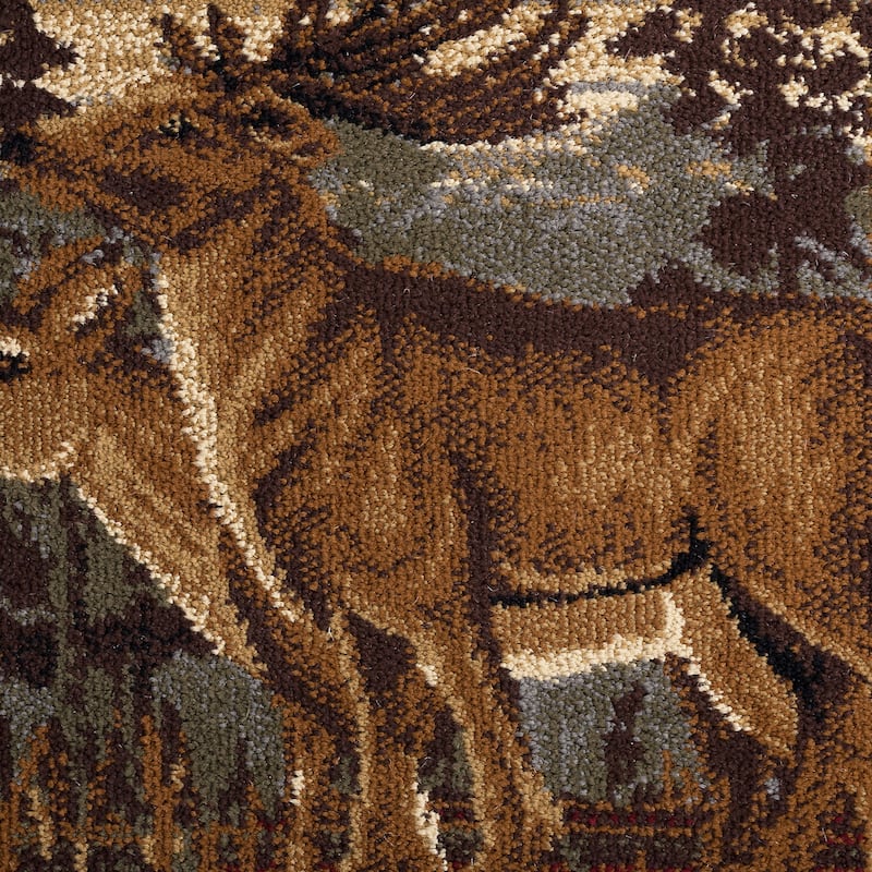 Natural Lodge Novelty Graphic Indoor Area Rug