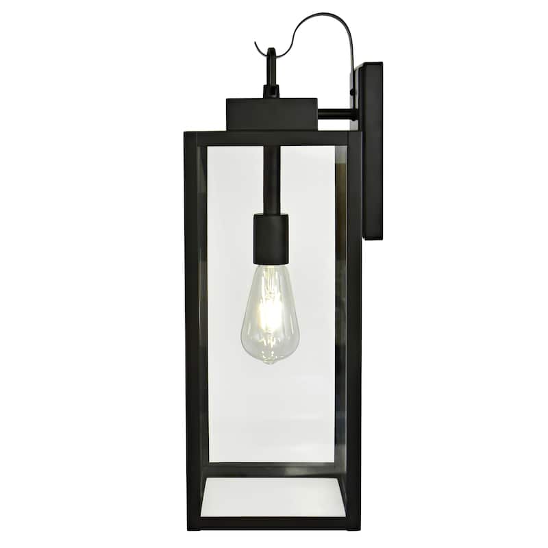 1-Light Outdoor Matte Black Wall Light Sconce