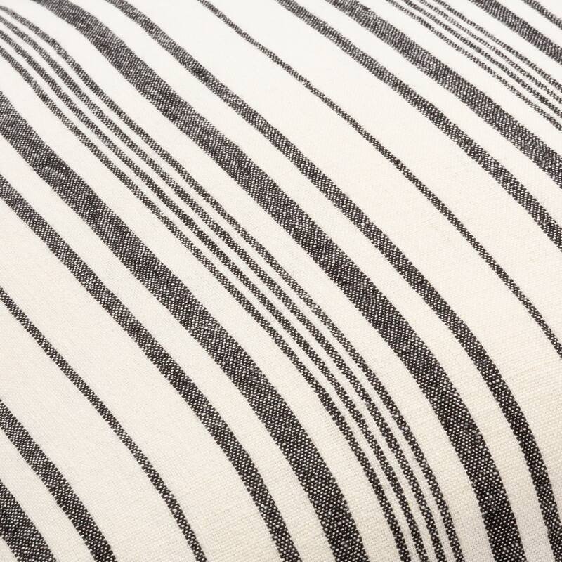Ibrar Multi-Stripe Linen & Button Throw Pillow