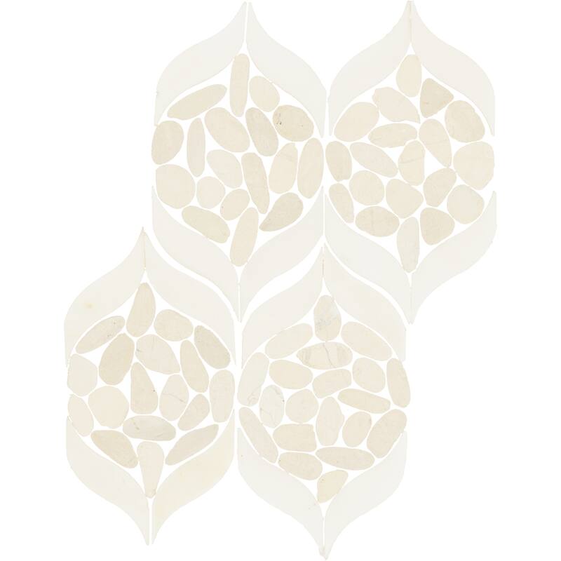 Daltile Pebble Oasis Natural Stone Petal Pebble Mosaic 15" x 11" (11 PC per Carton) (8.47 SQFT per Carton) - N/A