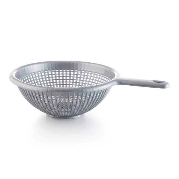 slide 2 of 7, YBM Home 8.5 Inch Deep Plastic Colander With Long Handle for Pasta