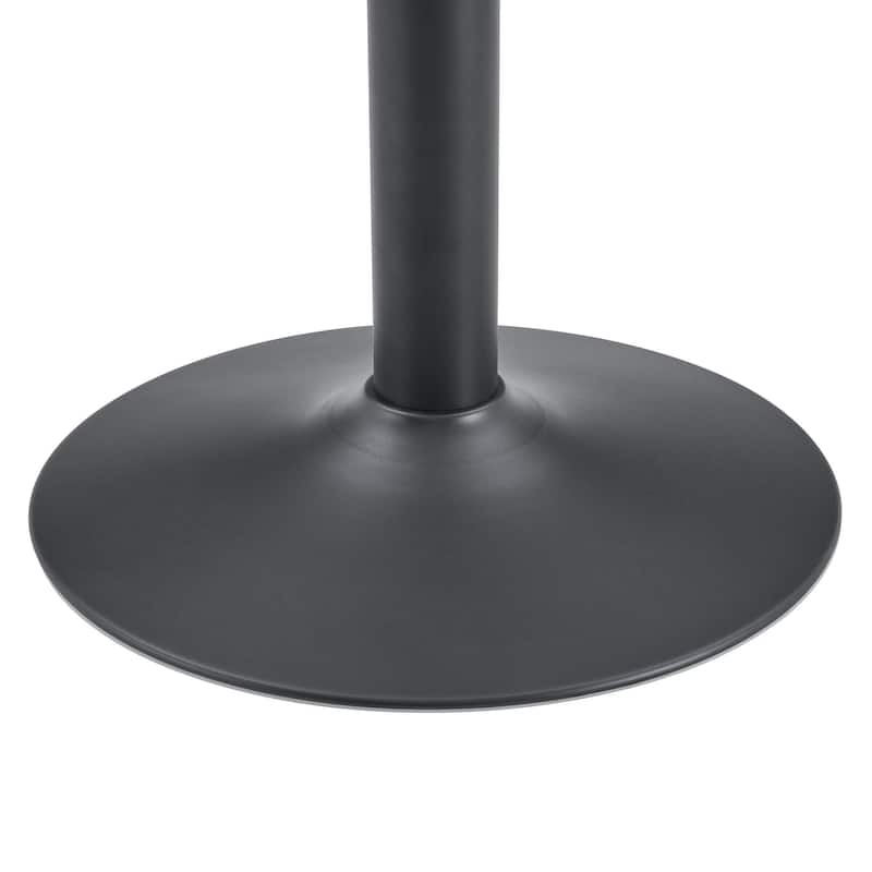 Roomfitters 27.5-Inch Round Tempered Glass Coffee Table, Metal Base, Circular Center Table, Modern Minimalist