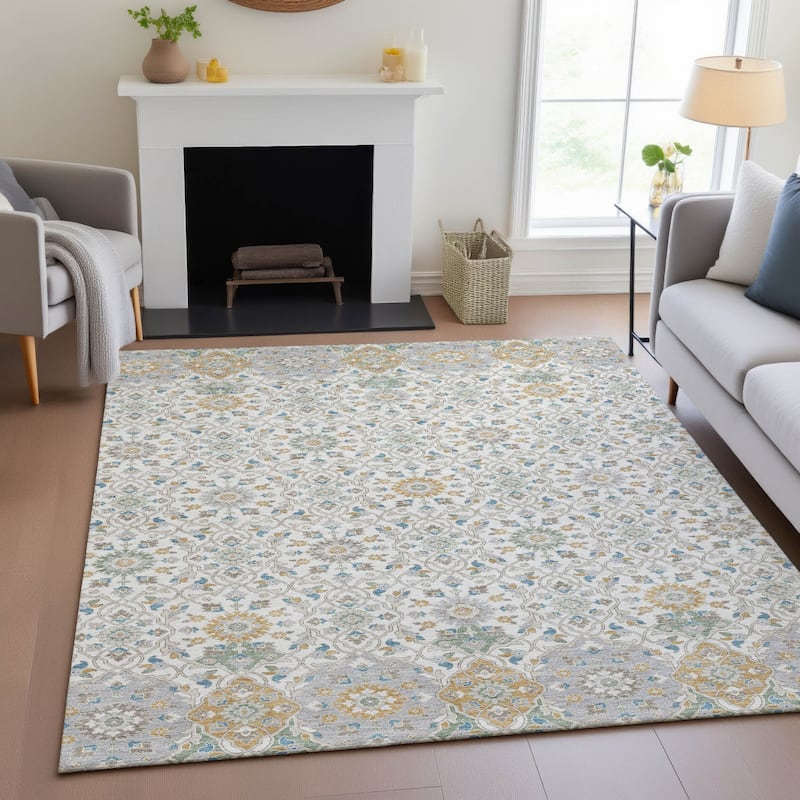 Machine Washable Indoor/Outdoor Traditional Masters Chantille Rug