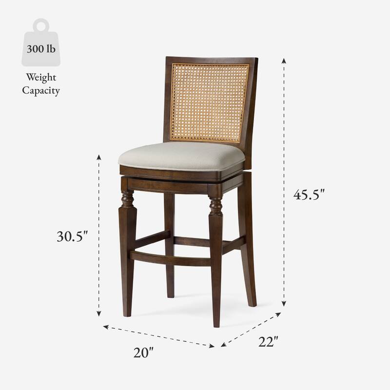 Maven Lane 31" Sonoma Swivel Bar Height Kitchen Stool