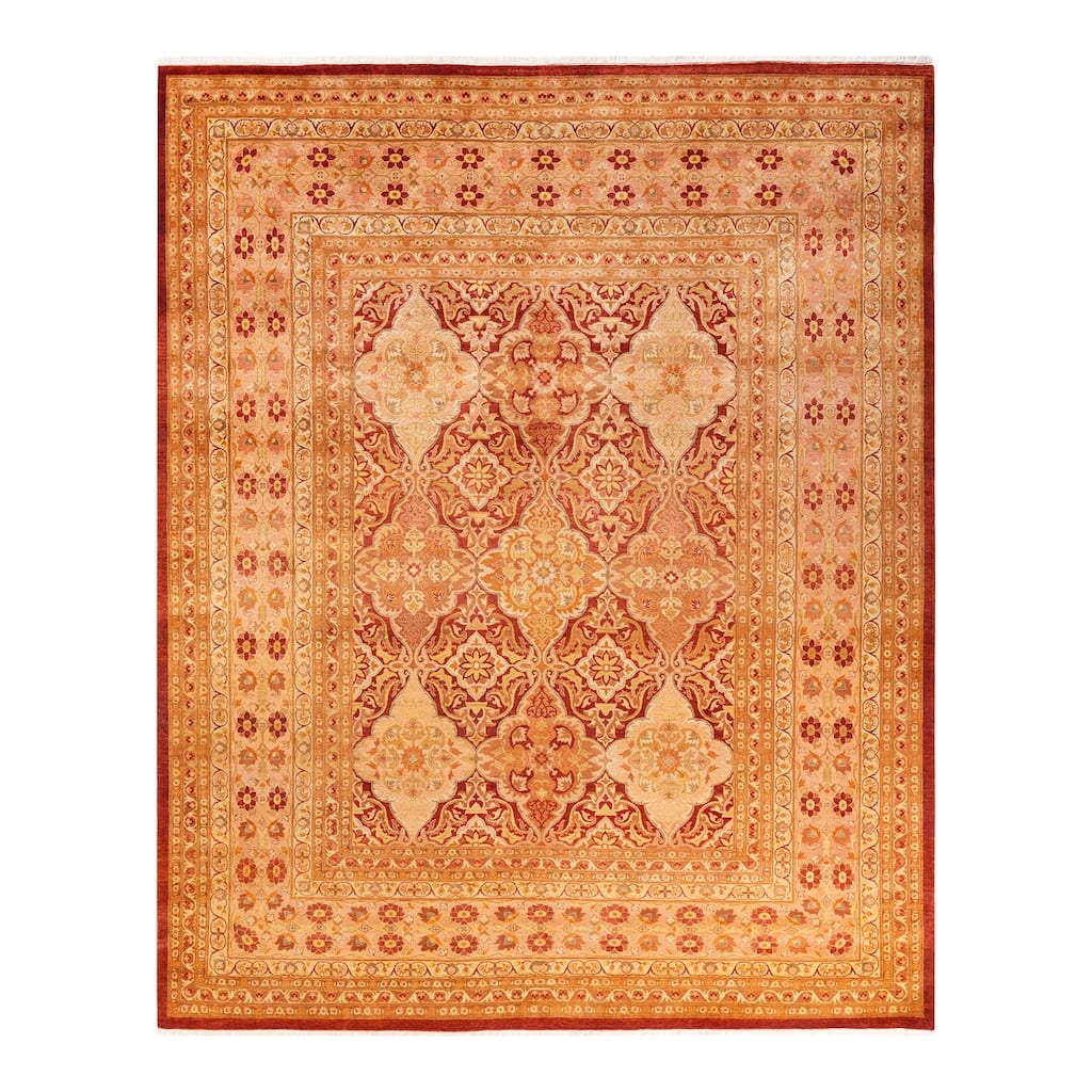 Mogul, One-of-a-Kind Hand-Knotted Area Rug - Orange, 8' 2" x 10' 2" - 8' 2" x 10' 2"