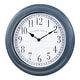 preview thumbnail 4 of 4, La Crosse Clock 16-inch Everly Gray Quartz Analog Wall Clock