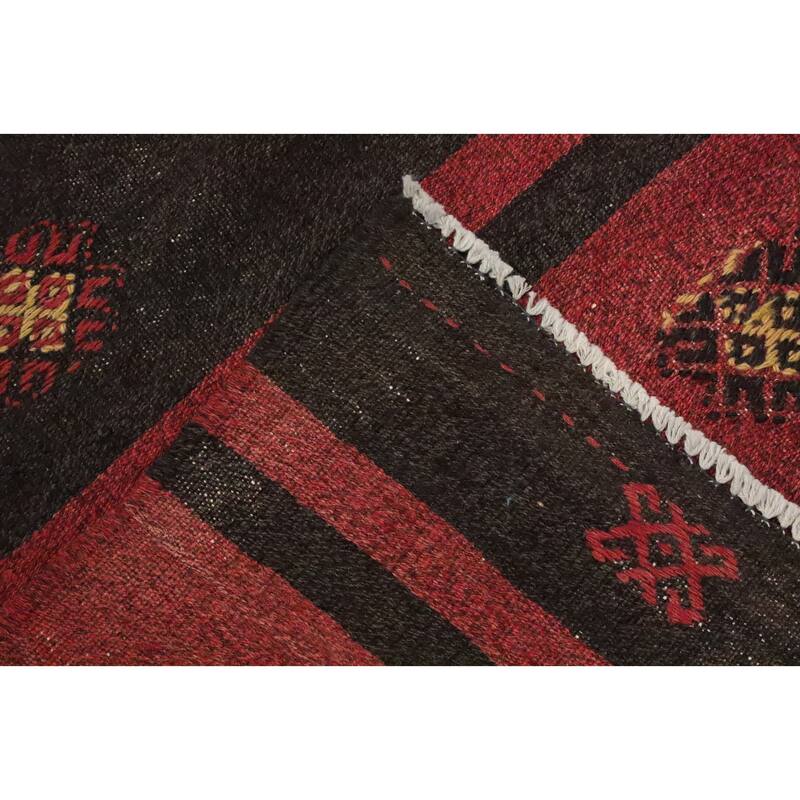 Hand Woven Oriental 100% Wool Carpet Southwestern Tribal Multi-Colored Kilim Area Rug - 10' 5'' X 6' 3''