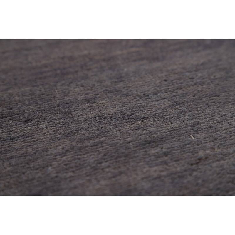 Gray Blue Gabbeh Modern Rug Hand-Knotted Wool Carpet - 3'4" x 4'10"