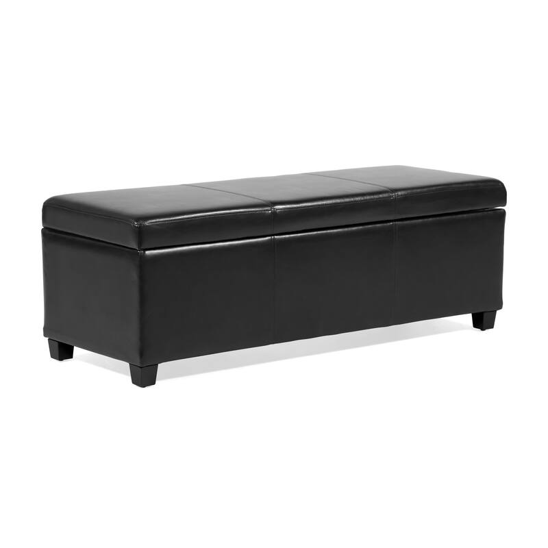 DH Basic Modern Brian 48-inch Rectangular Linen Storage Ottoman Bench by Denhour