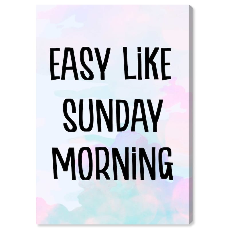Wynwood Studio Canvas Typography and Quotes Easy Like Sunday Black and Wall Art Canvas Print