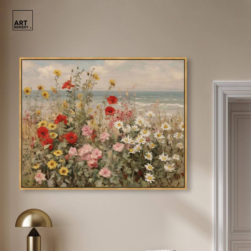 Misty Ocean Field II Canvas by Art Remedy