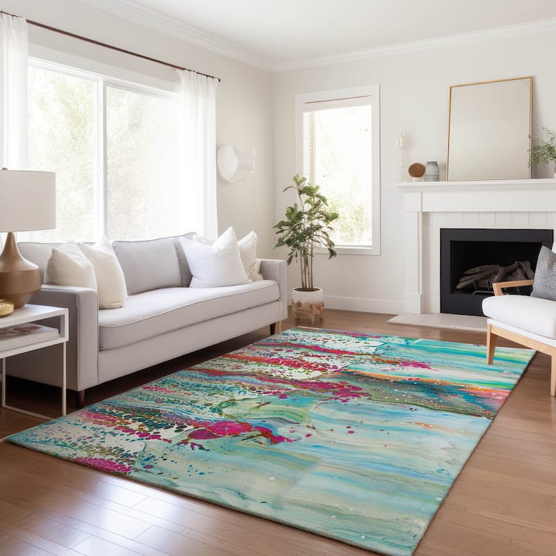 Premium Washable Super Soft Abstract Contemporary Mayfield Rug