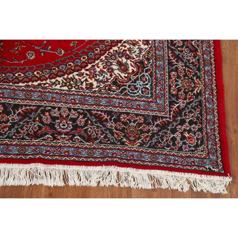 Traditional Floral Red Kashmar Turkish Area Rug Machine Made Carpet - 6'3" x 9'6"