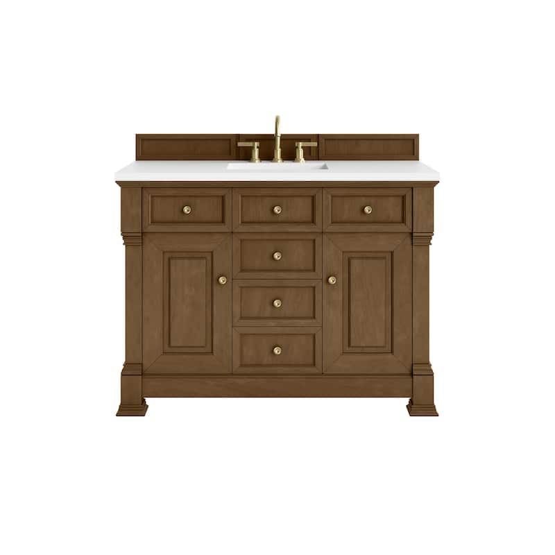 Brookfield 60D" Double Vanity, Honey Oak