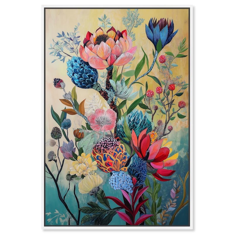 Exotic Bloom Medley I Canvas by Art Remedy - 20" x 30" - White