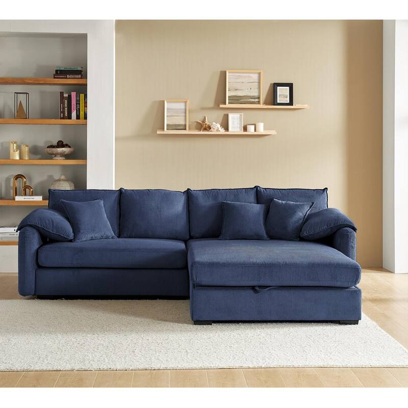 Cesare Modern 2-Piece Reversible Cushions Sectional with Storage by HULALA HOME