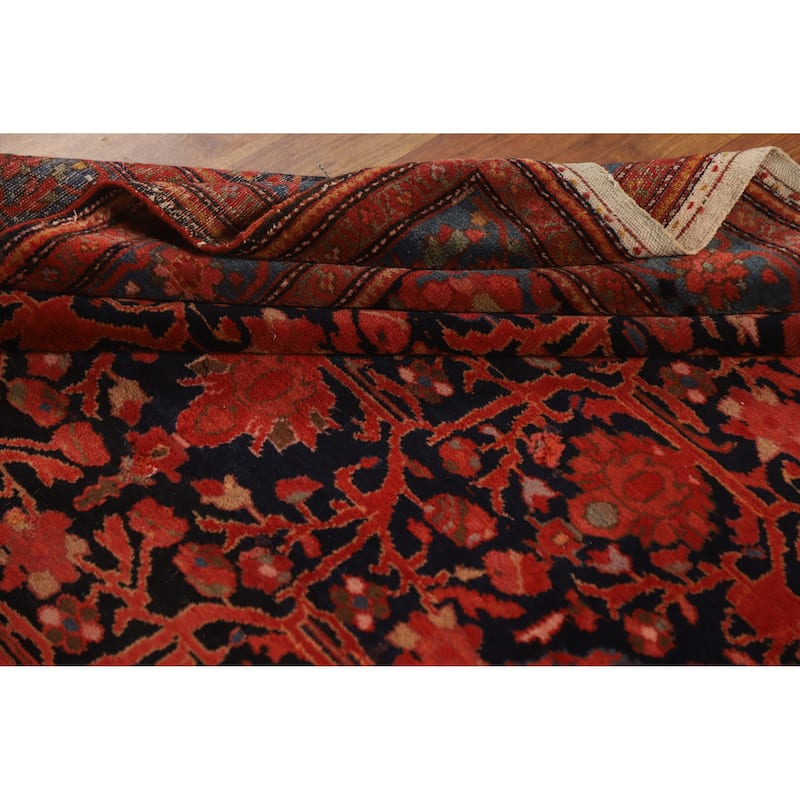 Hand Knotted Oriental 100% Wool Carpet Traditional Floral Oranges & Rust Malayer Area Rug - 6' 6'' X 4' 5''