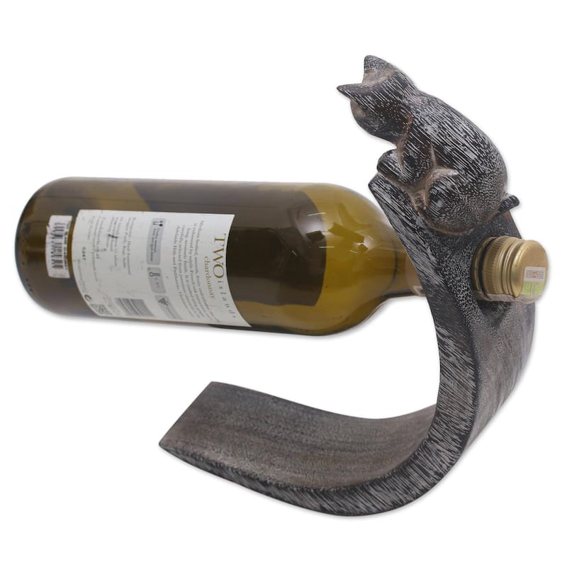 Handmade Wood bottle holder (indonesia)