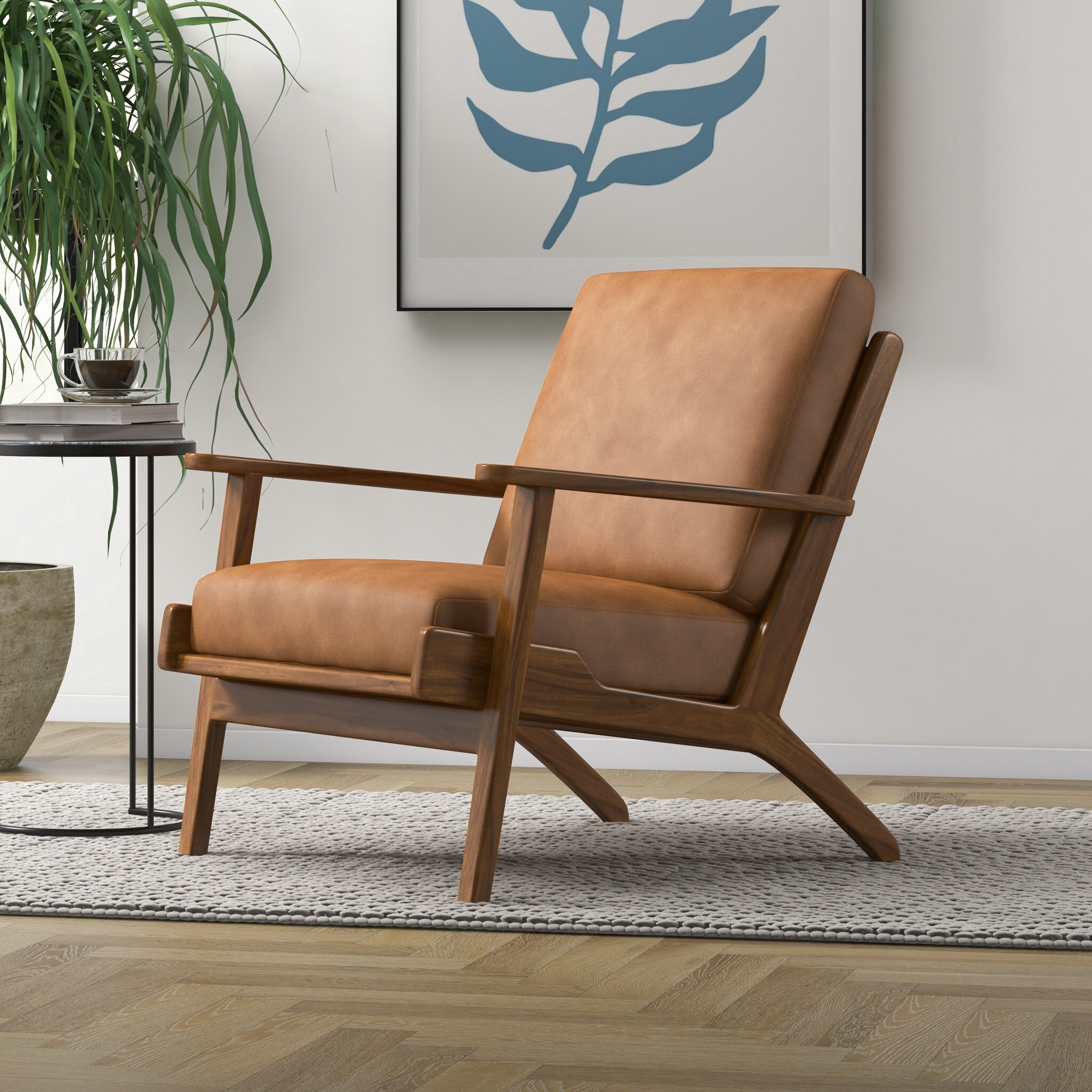 Ahmad top grain leather chair sales