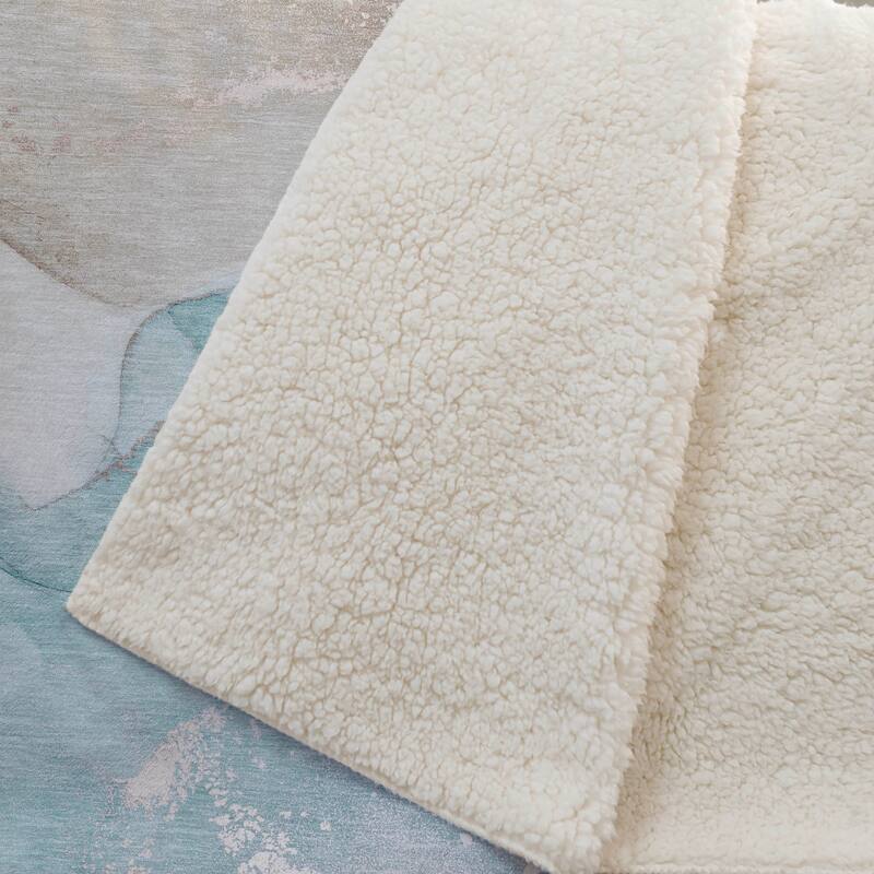 Premium Machine Washable Abstract Contemporary Sherpa Throw Blanket
