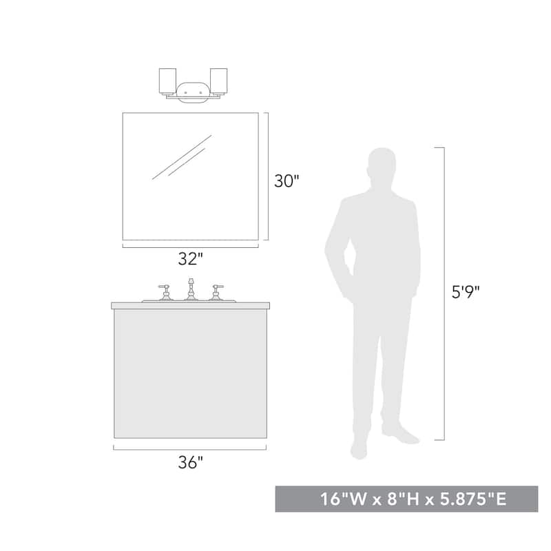 Manhattan 2 Light Bath Vanity