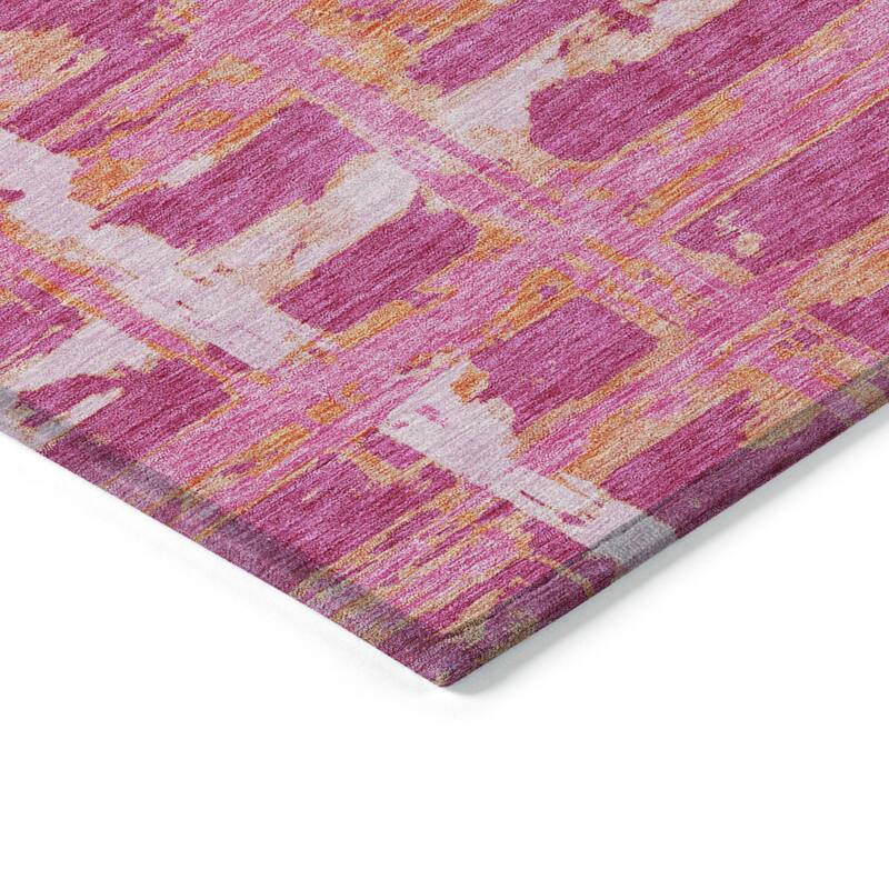 Machine Washable Indoor/ Outdoor Chantille Contemporary Abstract Rug