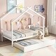 preview thumbnail 1 of 17, Twin Size House-Shaped Bed with Trundle White