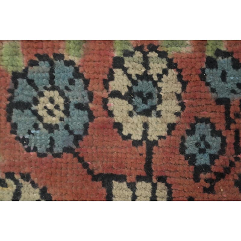 Hand Knotted Oriental 100% Wool Carpet Traditional Medallion Oranges & Rust Tabriz Area Rug - 9' 8'' X 6' 4''