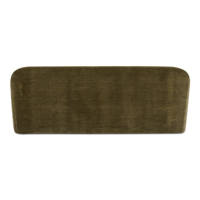 NADAAL STUDIOS Rivenor Sofa, High Curved Back with Slim Arms and Plush Toss Cushions, Dark Green