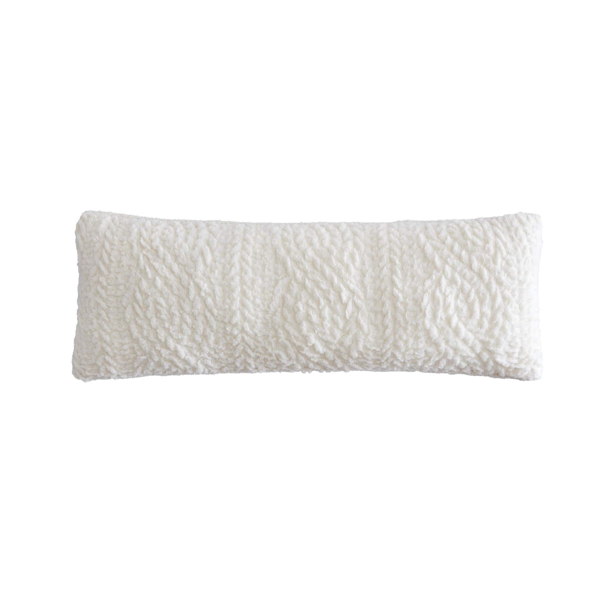 G.H. Bass & Co. Cable Knit Pinsonic Sherpa Decorative Pillow - Ivory ...