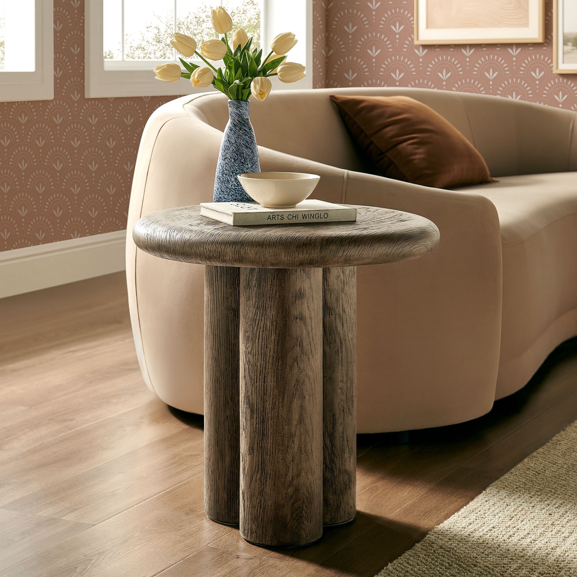 Tori 20 Inch Round Indoor and Outdoor Side Table - N/A