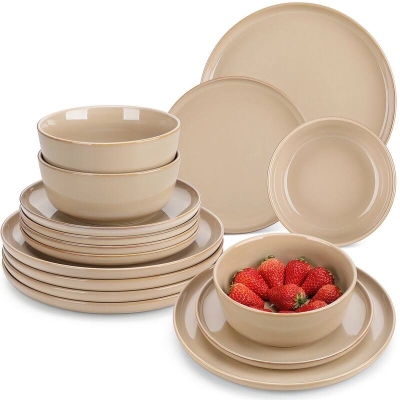Vancasso PLAYA 18/24-Piece Stoneware Dinnerware Set Service for 6 - Brown - 18 Piece