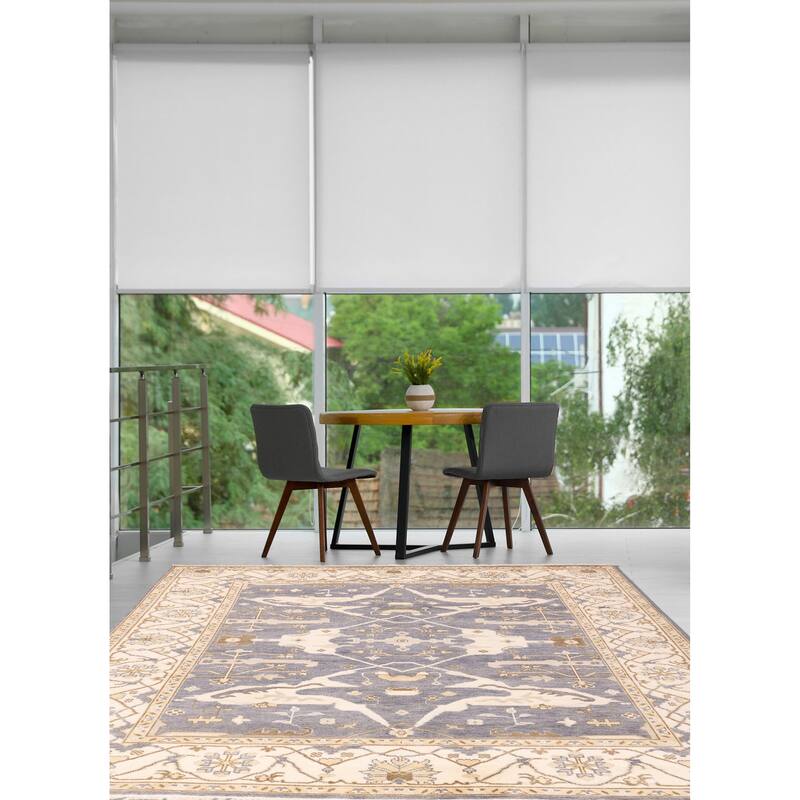 ECARPETGALLERY Hand-knotted Royal Oushak Denim Blue Wool Rug - 8'3 x 9'11