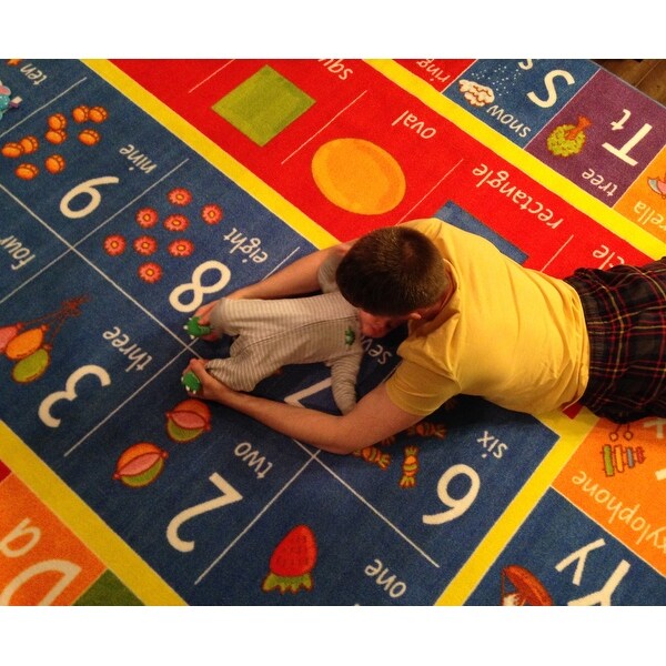 Kc Cubs Playtime Collection Abc Alphabet Numbers And Shapes Kc Cubs Playtime Collection Abc Alphabet Numbers And Shapes Educational Area Rug 8 2 X 9 10 Free Shipping Today 20173033