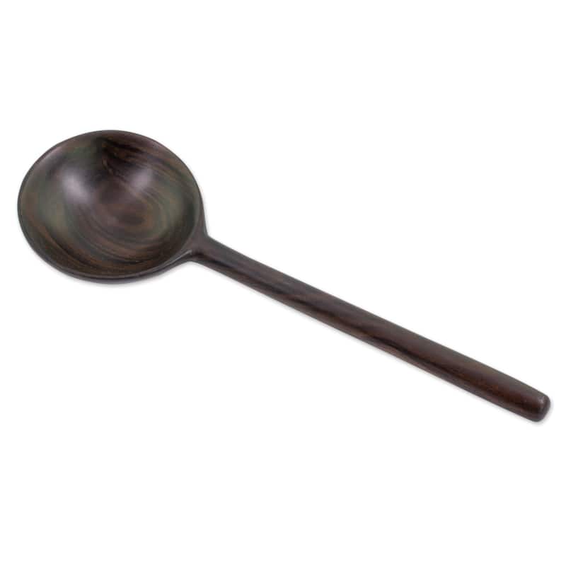 Novica Handmade Dinner In Peten Wood Serving Spoon
