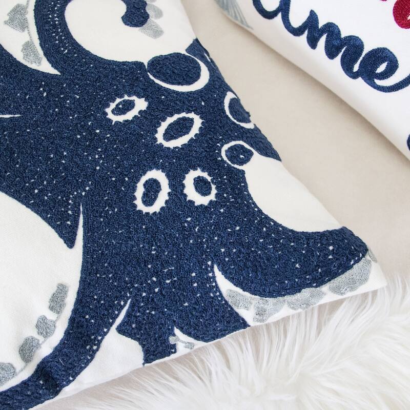 Blue Octopus Pillow