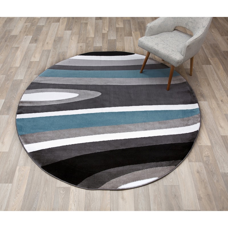 World Rug Gallery Abstract Contemporary Modern Area Rug