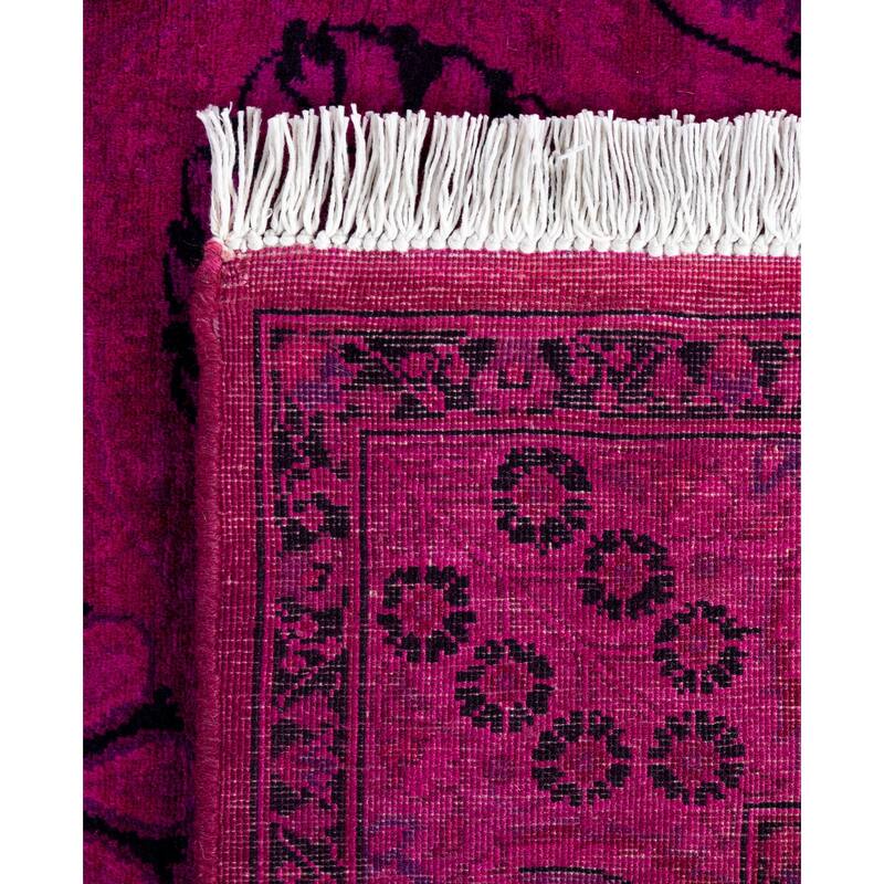 Overdyed One-of-a-Kind Hand-Knotted Area Rug - Pink - 3' 2" x 9' 1"