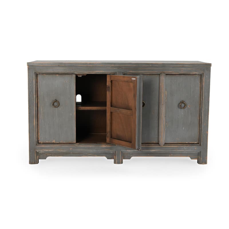 Classic Home Amherst 4-Drawer Reclaimed Pine Wood Sideboard Buffet