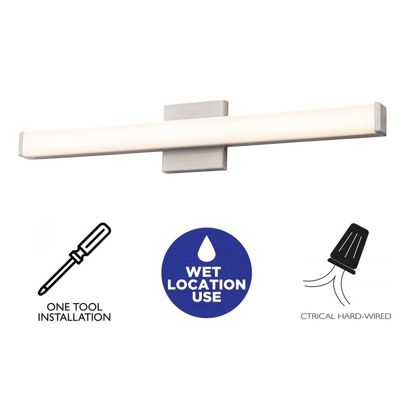 C Cattleya LED Vanity Bar Light Indoor Wall Sconce with Acrylic Shade